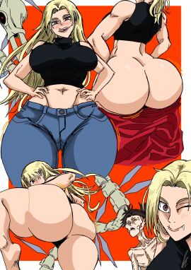 1girls after_oral after_sex ass ass_focus bare_midriff bare_shoulders bare_stomach bare_torso barefoot bedroom bedroom_eyes bendraws big_ass big_breasts big_butt blonde_hair breasts brown_eyes bubble_butt busty choso_kamo cum cum_in_mouth curvaceous curvy curvy_female curvy_figure exposed_midriff exposed_stomach exposed_torso fat_ass feet female guy_tired_after_sex_(meme) hand_on_hip hands_on_hips hi_res high_resolution highres horny horny_female horny_smile huge_ass huge_breasts huge_butt implied_oral jeans jujutsu_kaisen large_ass large_breasts licking_lips long_hair meme midriff multiple_angles multiple_images pants_down pubic_hair smile stomach straight stray_pubic_hair suggestive suggestive_look suggestive_smile tagme thick_ass thick_thighs thighs tummy turtleneck voluptuous voluptuous_female wide_hips wink winking winking_at_viewer yuki_tsukumo