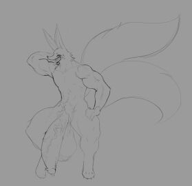 1boy 2d 2d_(artwork) 2d_artwork balls ballsack big_balls big_penis foreskin fur furry furry_male furry_only ic0nmon iconom male male_focus male_only muscles muscular muscular_male open_mouth penis penis_bigger_than_body precum pubes pubic_hair sharp_teeth sketch solo solo_focus solo_male tagme tongue tongue_out uncircumcised veiny_penis