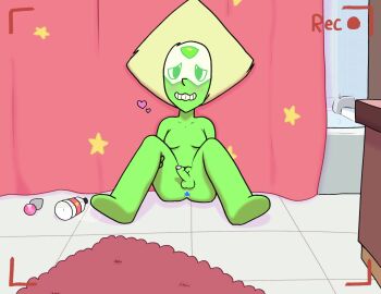 alien alien_humanoid anal anal_plug anal_sex balls bathroom blush breasts buttplug camera_view cartoon_network erection eyewear female futanari gem_(species) genitals green_body green_hair green_skin hair hi_res humanoid intersex nude object_in_ass otterbutts penetration penis peridot_(gem_species) peridot_(steven_universe) plug_(sex_toy) sex_toy sex_toy_in_ass sex_toy_insertion size_difference small_breasts smaller_female solo steven_universe