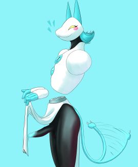 1futa 4_fingers :3 absurd_res android anthro black_body black_penis blue_hair blush charliechela clothed clothing darkner deltarune deltarune_chapter_2 erection felid feline fingers floating_hands futa_only futanari genitals glowing glowing_genitalia glowing_penis hair hi_res humanoid_genitalia humanoid_penis intersex looking_at_viewer machine mammal partially_clothed penis robot slim smile solo standing tagme tail tail_motion tailwag tasque_manager_(deltarune) undertale_(series) yellow_eyes