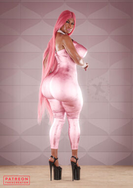 1girls 3d 3d_(artwork) 3d_render activision ass big_ass big_breasts breasts call_of_duty call_of_duty_modern_warfare_2_(2022) call_of_duty_warzone celebrity cleavage dark-skinned_female dark_skin earrings female female_only high_heels hips hoop_earrings huge_breasts long_hair nicki_minaj nicki_minaj_(cod) nipples pink_hair platform_heels real_person solo stripper_heels the_x_creator thick_thighs thighs wide_hips