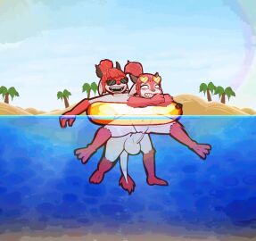 1boy 1girls 2024 animated anthro anthro_on_anthro anthro_only anthro_penetrated anthro_penetrating anthro_penetrating_anthro balls beach biped bitey_(skashi95) canid canid_demon demon digital_media_(artwork) duo erection eyewear female female_anthro female_penetrated fur furry furry_only genitals gloves_(marking) grinion_(species) hair heart_sunglasses intraspecies live2d male male/female male_anthro male_penetrating male_penetrating_female mammal markings multicolored_body multicolored_fur outside_sex palm_tree partially_submerged partially_underwater_shot penetration penile penile_penetration penis penis_in_pussy plant pussy red_body red_fur red_hair sex short_playtime skashi95 smiley_cindy_(skashi95) sunglasses tree two-tone_body two-tone_fur underwater underwater_sex vaginal_penetration white_balls white_body white_fur white_penis