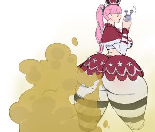 alternate_version_available artist_request ass big_ass fart fart_cloud fart_fetish farting hyper_ass lipstick one_piece perona source_request tagme