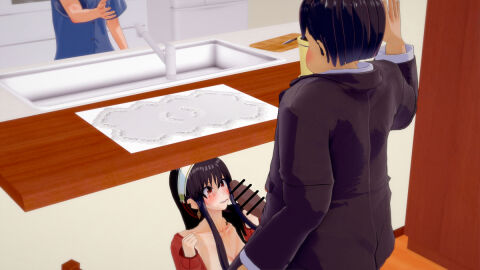 1girls 2boys 3d big_dick big_penis brainwashing cuck cuckold cuckolding female human loid_forger male multiple_boys multiple_males murdoch_swan penis spy_x_family yor_briar yor_forger