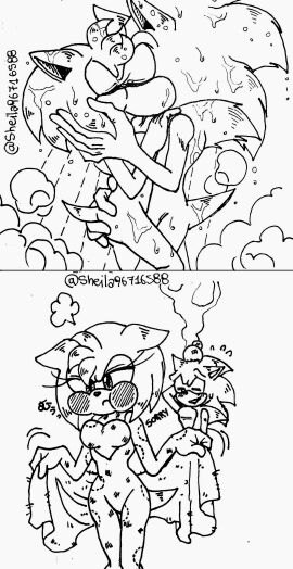 1boy 1girls after_bath amy_rose animal_ears anthro ass ass_grab bath bathing bite_mark blush breasts cheeks comic completely_nude couple covering duo embarrassed embarrassed_nude_female english_text female furry furry_female furry_with_furry genital_fluids grabbing_another's_ass greyscale hairband hand_on_ass head_bump hips kissing legs male male/female mammal monochrome multiple_females multiple_girls nude nude_female nude_male pouting pussy romance sega sex sheila96716588 ship shower showering_together sonic_(series) sonic_the_hedgehog sonic_the_hedgehog_(series) steam straight tail teenage_female teenage_male teenager text touching_ass towel vagina wet wholesome wholesome_nudity