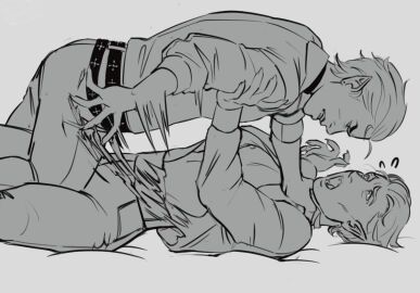 2boys arthur_bennett implied_rape implied_sex jrwi just_roll_with_it male nonconsensual ripped_clothing shilo_bathory strangling tearing_clothes throat_grab vampire