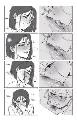 2girls alien_stage blush clitoral_stimulation clitoris closed_eyes covering_own_mouth cunnilingus eating_pussy english_text female female/female female_only female_pubic_hair glasses greyscale lesbian_sex licking_clitoris licking_lips licking_pussy lyphy_leaf mizi_(alien_stage) multiple_females multiple_girls open_mouth oral oral_sex pubic_hair pussy pussy_juice pussy_juice_string sua_(alien_stage) sucking_clitoris tongue yuri