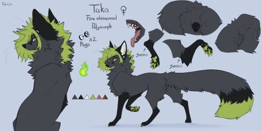 2024 animal_genitalia animal_pussy anus black_nose black_pussy canid canine canine_genitalia canine_pussy claws dipstick_tail ear_piercing elemental_creature female feral fire fire_creature fox fur genitals green_claws green_eyes green_hair green_pawpads green_tail_tip grey_body grey_fur grey_tail hi_res humanoid_genitalia humanoid_genitalia_on_feral humanoid_pussy humanoid_pussy_on_feral mammal markings model_sheet pawpads piercing pussy reference_sheet solo tail tail_markings taka_(artist) teeth tongue tongue_out venus_symbol