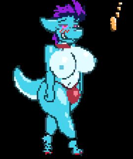 2016 animated anthro big_breasts blush bouncing_breasts breasts bulge choker clock clothed clothing digital_media_(artwork) dracojeff dragon footwear futanari hair happy_trance high_heels huge_breasts hypnosis intersex jewelry low_res lucky_(pinkie1) mind_control mythological_creature mythological_scalie mythology necklace nipples pixel_(artwork) pixel_animation pocketwatch purple_hair scalie shoes short_hair smile solo spiral_eyes thick_thighs thong topless transparent_background underwear walking watch