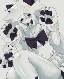 1girls 2boys blush cat_boy cat_paws catboy collar daten_route edward_(fundamental_paper_education) embarrassed female femboy fundamental_paper_education horns long_hair male mnrisan_00128 oliver_(fundamental_paper_education) school_uniform skirt thighs zip_(fundamental_paper_education)