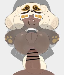 anal anal_sex anus ass big big_ass big_butt big_dom_small_sub big_penis black_penis blush blush_lines blushing_at_viewer canine censored cloud_haetae_cookie cookie_run cookie_run_kingdom curled_hair curly_hair fan_edit fangs female haetae kuwoesque male pawpads paws penis penis_in_ass pussy size_difference sweat sweatdrop sweating sweaty_ass sweaty_butt tail teeth_showing teeth_visible trembling white_fur yellow_eyes