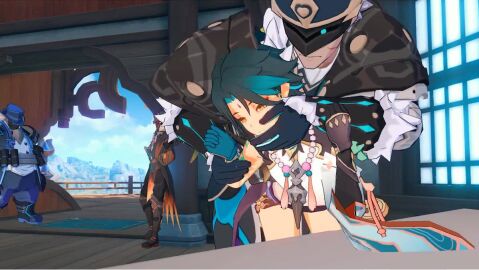 background_character bottom_xiao brutal_rape fast_thrusts fatui from_behind gay_sex genshin_impact pressed_against table_sex tagme video xiao_(genshin_impact)