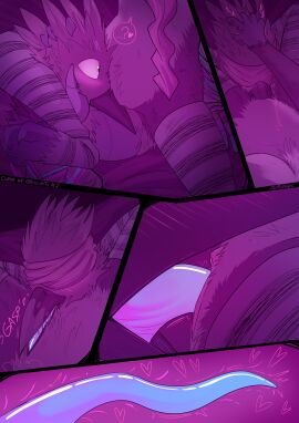 ambiguous_gender anthro avian beak beak_fetish beak_in_pussy beak_play beak_sex beakjob bird blindfold blush circe_(pankallisti) clothing comic cunnilingus dominant dominant_female duo female gasp hand_on_head head_between_legs hi_res legwear male mammal murid murine oral pankallisti pussy rat rodent sex thigh_highs tongue_in_pussy vaginal_penetration