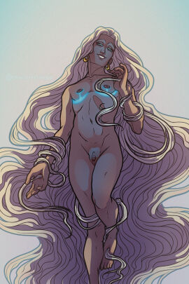 ambiguous_gender androgynous charlottetangle cuntboy fear_and_hunger intersex long_hair looking_at_viewer nosramus nude pussy trans_man transmasc very_long_hair