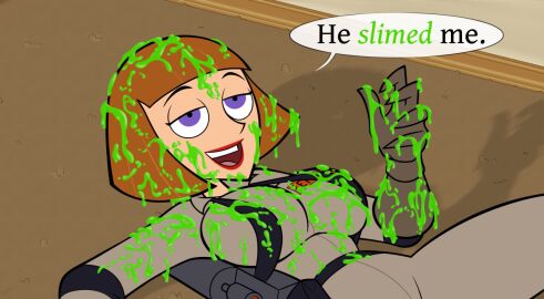 1girls 2010s 2013 alternate_version_available big_breasts breasts brown_hair brown_jumpsuit covered_in_slime danny_phantom english_text female ghostbusters ghostbusters_(cosplay) gloves green_slime jumpsuit lavender_eyes lipstick madeline_fenton nickelodeon on_back on_floor one_leg_up open_mouth proton_pack roger_bacon short_hair slime slime_on_clothes slime_on_face slime_on_gloves smile solo text_bubble thighs