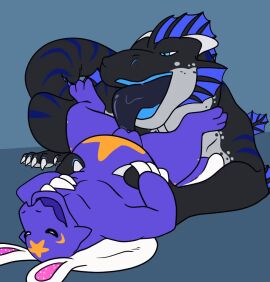 alym animated anthro cunnilingus dominohyena dragon duo female feral forked_tongue licking loop mythological_creature mythological_scalie mythology open_mouth oral pussy scalie sex size_difference tongue vaginal_penetration