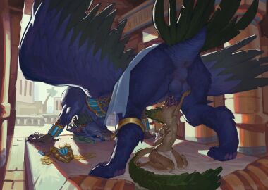 2024 anthro anthro_on_feral anthro_penetrated anus avian balls beak biped blue_balls blue_body blue_feathers claws colored deepthroat duo erection feathered_wings feathers fellatio feral feral_penetrating feral_penetrating_anthro feral_penetrating_male genitals grohnass gryphon hand_on_balls hi_res kobold larger_feral larger_male male male/male male_on_feral male_penetrated male_penetrating male_penetrating_anthro male_penetrating_male mythological_avian mythological_creature mythology oral oral_penetration penetration penile penis pirodefka quadruped scalie sex size_difference smaller_anthro smaller_male wings zoophilia