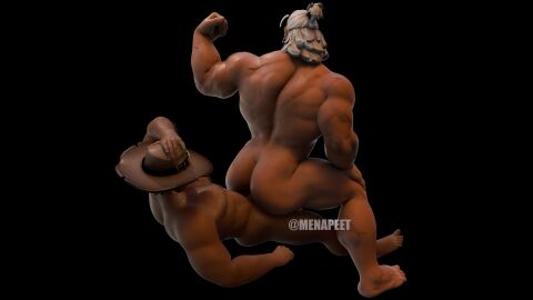 3d age_difference anal anal_sex ass balls bara beard brown_hair cole_cassidy flexing gay light-skinned_male light_skin male male_only male_penetrated male_penetrating male_penetrating_male mature mature_male menapeet_(artist) muscular muscular_male old_male older_male overwatch overwatch_2 penetration penile penile_penetration penis penis_in_ass reinhardt sex white_hair yaoi