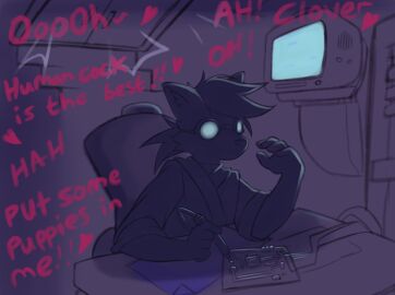 anthro asian_clothing canid canine chujin_(undertale_yellow) clothing clover_(undertale_yellow) cuckold dark dead_inside dialogue disturbed drawfag east_asian_clothing english_text eyewear fox glasses goggles impregnation_request inner_ear_fluff japanese_clothing kanako_(undertale_yellow) kanako_ketsukane kimono male male_focus mammal offscreen_character offscreen_sex out_of_frame scientist silhouette sitting solo text tuft undertale_(series) undertale_yellow