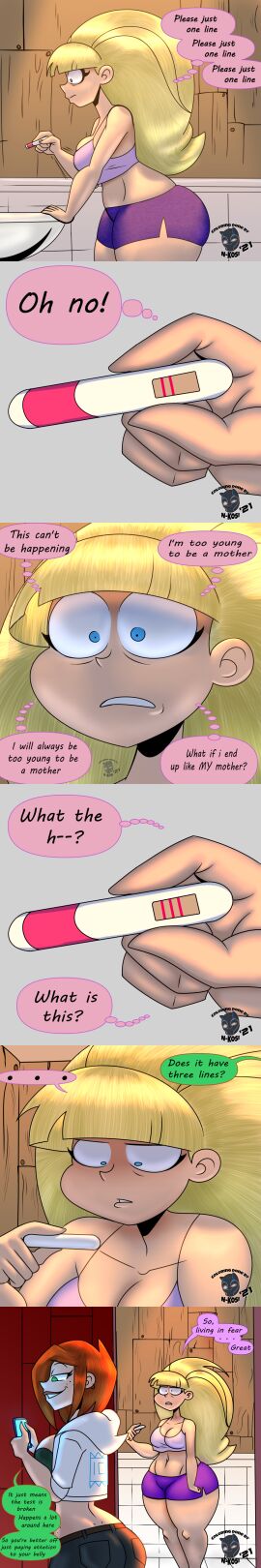 2girls aged_up ass bangs big_ass big_breasts blonde-haired_female blonde_female blonde_hair blunt_bangs breasts color colored comic curvaceous curvy curvy_body curvy_female curvy_figure curvy_hips disney disney_channel disney_xd english english_text female female_only frostbiteboi funny ginger gravity_falls green_eyes hi_res high_resolution highres humor light-skinned_female light_skin long-haired_female long_hair meme multiple_females multiple_girls n-kosi_(coloring) older_female pacifica_northwest pregnancy_test red_hair skimpy_clothes thicc-verse thick thick_ass thick_legs thick_thighs tight_clothes tight_clothing toned toned_female wendy_corduroy wholesome