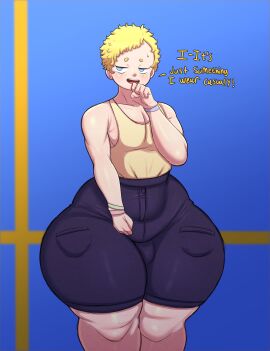 1boy 1femboy 2024 2d 2d_(artwork) almar_mjölner blonde-haired_male blonde_hair femboy femboydom jackov male original original_character pear_shaped_male solo solo_femboy teapot_(body_type) text