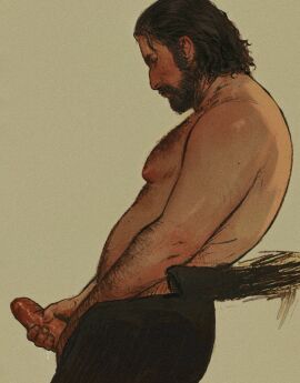 1boy arm_hair ass beard blush blushing breasts butt chest_hair chubby chubby_male cock color dad_bod dick dutch_van_der_linde facial_hair foreskin gumbeywumbey hair hairy hairy_chest hairy_male hand_on_penis holding holding_penis jerking_off jerkingoff male male_only man_boobs masturbation moobs mustache nipples pecs penis red_dead_redemption_(series) red_dead_redemption_2 shirtless shirtless_male solo_male source_request stroking_penis thick thick_ass thick_penis touching_penis touching_self uncircumcised