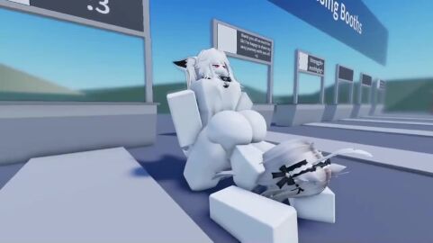 1femboy 1girls animated audible_creampie audible_ejaculation bouncing_ass bunny_ears collar cum cum_in_pussy kinlyrr kinny_the_bunny_(kinlyrr) on_all_fours original_character rate_my_avatar red_eyes roblox robloxian sound standing tagme video white_hair white_skin