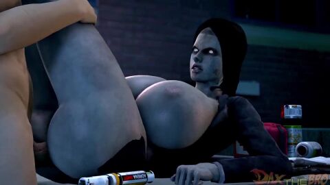 1boy 1girls 20_seconds 3d almost_naked angry big_ass big_breasts black_hair common_infected_(l4d) common_infected_gyat_(soldierhunterm) completely_nude_male daxthebro fully_nude left_4_dead left_4_dead_2 light-skinned_male longer_than_10_seconds nightmare_waifu office_lady on_box outside pale-skinned_female pale_eyes sound source_filmmaker tagme undead valve video video_games zombie zombie_girl