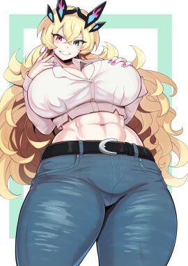 1girls abs artist_request barghest_(gawain)_(fate) big_breasts blonde_hair breasts fate/grand_order fate_(series) female huge_breasts large_breasts muscular muscular_female solo