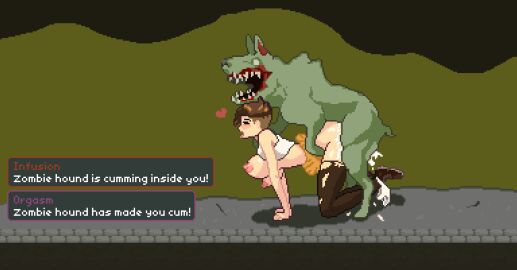 1girls beastiality belly_button big_breasts blush blushing boobs breasts brown_hair captivity_(game) cum cum_in_pussy cum_inside dog doggy_style female female_only heart horny horny_female hound massive_breasts nipples nipples_visible_through_clothing pink_nipples pixel_art pussy sex sex_from_behind shirt shirt_up shoes short_hair skirt skirt_pull text thigh_highs thighhighs tight_clothes tight_clothing tight_fit tongue tongue_out turned_on vaginal vaginal_penetration vaginal_sex white_body white_shirt white_skin zombie zoophilia