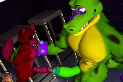 alligator alligator_tail alligatorid alligatorid_humanoid angry angry_face animatronic anthro biceps bound bound_arms bound_legs bound_wrists bowtie bowtie_collar caged cock_kiss completely_naked completely_nude crocodile crocodile_tail crocodilian crocodylid devious devious_grin devious_smile eyepatch facial_markings five_nights_at_freddy's five_nights_at_freddy's:_security_breach five_nights_at_freddy's_2 fnaf foxy_(fnaf) green_body green_glans green_nails green_penis holding_person image_set long_eyelashes looking_at_another machine male male/male male_focus male_only mohawk mohawk_(hairstyle) montgomery_gator_(fnaf) muscular muscular_male non-human nude nude_male penis penis_kiss penis_kissing pink_body red_body red_glans red_hair red_penis reptile reptile_humanoid robot robot_humanoid scottgames spiked_bracelet spotted_body steel_wool_studios surprised_expression tagme tagme_(artist) tail thong trapped two-tone_body worried_expression worried_face worried_look yellow_eyes