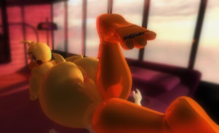 3d 3d_(artwork) ass big_ass big_breasts breasts chica_(fnaf) female five_nights_at_freddy's five_nights_at_freddy's_2 fnaf runaboo_chica straight thick_thighs thigh_job thighjob tits_out toy_chica_(fnaf) yellow_body zhipyuwu