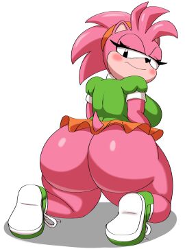 1girls 2024 2024s amy_rose anthro ass bedroom_eyes big_ass big_butt bottom_heavy breasts bubble_ass bubble_butt classic_amy_rose classic_sonic_(universe) clothing digital_drawing_(artwork) digital_media_(artwork) fat_ass fat_butt female female_focus female_only fur furry furry_female green_eyes half-closed_eyes hedgehog hedgehog_ears hedgehog_girl hi_res huge_ass huge_butt kneeling large_ass large_butt looking_at_viewer looking_back mechspazer no_panties on_knees orange_skirt pink_body pink_hair png shirt shoes skirt smile solo sonic_(series) sonic_origins sonic_the_hedgehog_(series) tail thick thick_ass thick_butt thick_thighs thighs upskirt white_background wide_hips