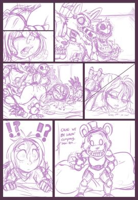 animatronic black_and_white bonnie_(fnaf) chica_(fnaf) comic female five_nights_at_freddy's five_nights_at_freddy's_4 fnaf foxy_(fnaf) freddles freddles_(fnaf) furry horror kayla-na monsters_in_the_closet nightmare nightmare_bonnie nightmare_bonnie_(fnaf) nightmare_chica nightmare_chica_(fnaf) nightmare_foxy nightmare_foxy_(fnaf) robot sketch straight