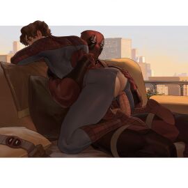 deadpool gay lkikai male male/male male_only marvel marvel_comics peter_parker spider-man spider-man_(series) wade_wilson