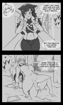 1futa 2girls animal_ears arm_grab bed bedroom bedroom_sex big_breasts big_penis blake_belladonna breasts completely_nude cowgirl_position creampie cucked_by_futa cuckquean cum cum_in_pussy cum_inside dialogue duo english_text erection female futa_on_female futa_with_female futanari greyscale huge_breasts human humanoid incest intersex kemonomimi large_breasts naked naked_female nayaase_beleguii netorare nude penis phone pussy reverse_cowgirl_position ruby_rose rwby sex sisters text vaginal_penetration yang_xiao_long