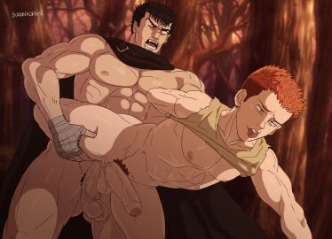 2boys anal anal_sex ass balls bara berserk big_balls big_penis burankoprn dominant dominant_male domination erection gay gay_anal gay_domination gay_sex guts_(berserk) huge_balls huge_cock isidro_(berserk) male male/male male_focus male_nipples male_only male_penetrated male_penetrating_male male_pubic_hair muscular muscular_male nipples nude penetration penis pubic_hair sex size_difference uncensored yaoi