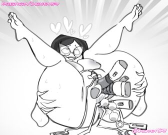 1girls 2024 anal_beads ass big_ass big_butt biting_lip breasts chickpea digital_drawing_(artwork) dildo eyes_rolling_back feet female female_only glasses grabbing_own_ass greek_toe grey_background grey_theme greyscale heart huge_ass huge_butt legs_up monochrome naked nipples nude nude_female pleasure_face presenting pussy sex_toy_in_ass sex_toy_in_pussy sex_toy_insertion sex_toys simple_background soles sweat toes uncensored vibrator