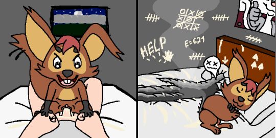 2:1 2d_animation after_sex animated anthro bed bodily_fluids bottomless bottomless_male buckteeth clothed clothing cowgirl_position cum cum_in_pussy cum_inside cum_on_wall cum_splatter dominant dominant_female duo female first_person_view frame_by_frame from_front_position furniture genital_fluids genitals human hybrid johnbrain93 kangaroo larger_male macropod male male/female male_pov mammal marsupial on_bottom on_top penetration penis prostokvashino pussy rodent sciurid sex short_playtime size_difference sleeping smaller_female squirrel steam tama-tama teeth tree_squirrel vaginal_penetration