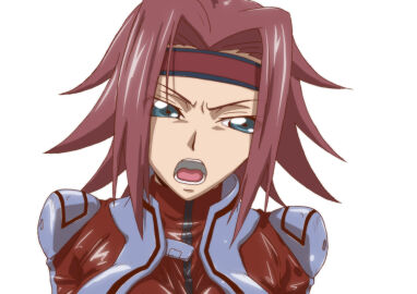 breasts censored clothed_female_nude_male code_geass female kallen_stadtfeld kyabakurabakufu large_breasts male open_mouth red_hair short_hair