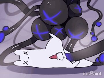 animated daddy_long_legs_(rain_world) death feral game_over male male_death male_penetrated necrophilia non-human non-human_only rain_world slugcat survivor_(rain_world) tentacle toony x_eyes