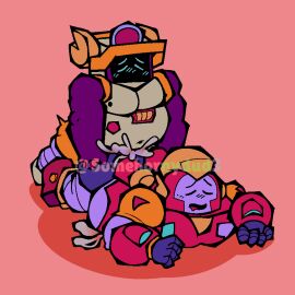 2boys all_fours anal anal_orgasm anal_penetration anal_sex artist_name ass belly blue_blush blue_eyes blush blush_lines brawl_stars cartoony closed_eyes cum cum_drip cum_in_ass cum_inside doggy_style duo ejaculation erection eyebrows fat from_behind_position gay gay_sex grey_body hi_res humanoid looking_pleasured male male_only male_penetrated male_penetrating male_penetrating_male navel nipples nude nude_male on_back open_mouth orgasm penetration penetration_from_behind penis penis_in_ass pink_background pleasured r-t_(brawl_stars) red_body robot robot_boy robot_humanoid satisfied_look sex simple_background small_dom_big_sub somehornydud3 supercell surge_(brawl_stars) tagme video_games