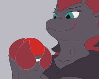 animated anthro anthro_pred areola artdumpofeeeee belly big_breasts bodily_fluids breasts burp_cloud claws clenched_teeth duo female female_pred fur generation_5_pokemon hi_res nintendo nipples oral pink_areola pink_nipples pokeball pokeball_vore pokemon pokemon_(species) saliva solo teeth text_box tongue vore zoroark