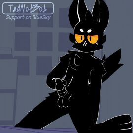 1:1 2024 3d 3d_animation animated anthro balls bingo_(fringession) black_body black_fur blender_(artwork) blush blush_lines bodily_fluids digital_media_(artwork) domestic_cat english_text erection felid feline felis fur genitals head_tuft loop male male_only mammal masturbation no_sound nude penis short_playtime solo solo_male tail tednotbob text tuft watermark