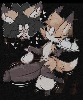 1boy afro anthro balls big_balls big_penis condom condom_balloon condoms female femboy fox fox_boy fox_ears fox_tail furry holding_condom huge_balls huge_cock huge_testicles hyper hyper_penis male male_anthro male_focus multicolored_ears multicolored_fur multicolored_tail penis rogyfox rogywantscoffee small_but_hung smaller_female testicles used_condom young younger_male younger_penetrated