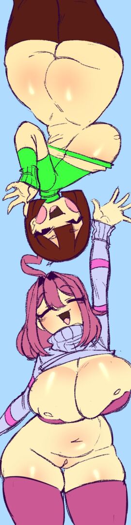 2d 2girls 5hitzzzu aged_up boombita breasts chara chara_(undertale) chara_dreemurr female female_chara female_frisk female_only frisk frisk_(undertale) frisk_dreemurr frisk_undertale funcu funculicious human human_female human_only mature mature_female meatcuteshii milf mirror_frisk naked pink_cheeks pinkbobatoo pussy skiddioop stereodaddy undertale undertale_(series) undertale_boombita_(style) waving