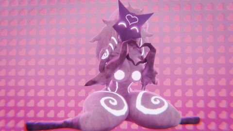 1girls 3d asscaster big_breasts big_thighs breasts female furry furry_ass furry_breasts furry_ears furry_female furry_only happy happy_female heart_symbol kindred lamb lamb_(league_of_legends) league_of_legends league_of_legends:_wild_rift mask monster monster_girl nipples nude nude_female pose tattoo valentine's_day
