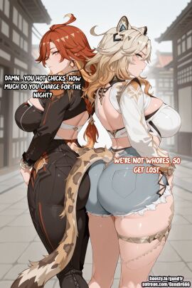 1girls ai_generated ass balls big_penis breasts dark-skinned_male dark_skin female genshin_impact gigantic_ass gigantic_breasts gundir huge_ass huge_breasts huge_cock interracial male mavuika_(genshin_impact) muscular penis saliva saliva_trail sex thick_ass thick_thighs veins voluptuous voluptuous_female xilonen_(genshin_impact)