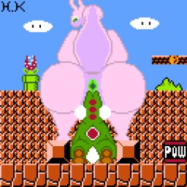 ambiguous_gender anal anal_vore animated anthro crossover crouching dinosaur dragon duo elemental_creature flora_fauna generation_6_pokemon goodra hi_res hkworks living_dildo living_sex_toy mario_bros mythological_creature mythological_scalie mythology nintendo piranha_plant pixel_animation plant pokemon pokemon_(species) prehistoric_species reptile scalie sprite_art vore yoshi