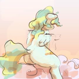 artist_request ass ass_crack butt_crack my_little_pony sitting vapor_trail_(mlp)